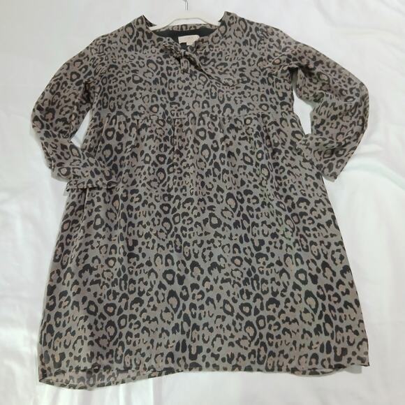 Loft Size XXSP Cheetah Print Empire Waist Mini Dress - Picture 4 of 14